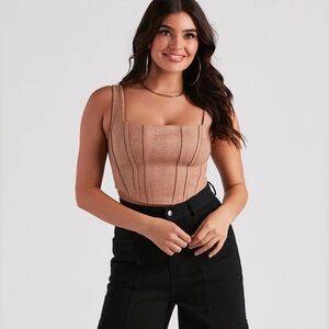 Windsor Slither In Style Faux Suede Snake
Corset Top, Sz Small